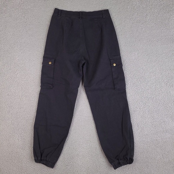 Riflessi‎ Cargo Pants Teen Youth Large 27x26.5 Black Stretch Elastic Ankle - Picture 2 of 15